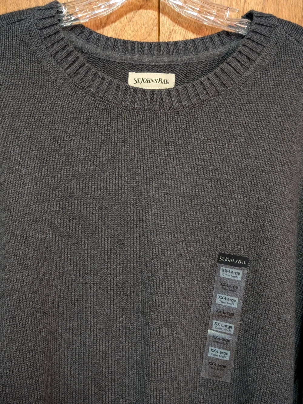 St. John's Bay Men's Charcoal Heather Crewneck Sweater